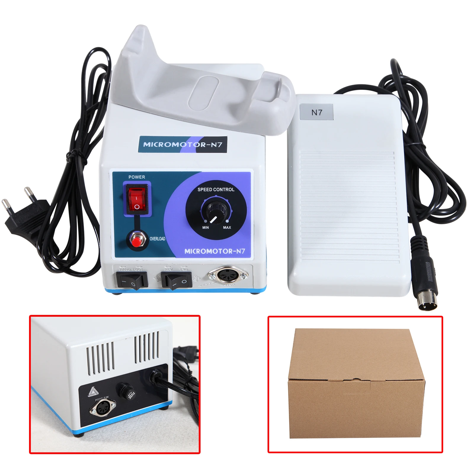 Dental Lab N7 Marathon Micromotor Machine 35K rpm Motor Polishing Controller Micromotor Grinding Trimming Cutting Unit Dental e