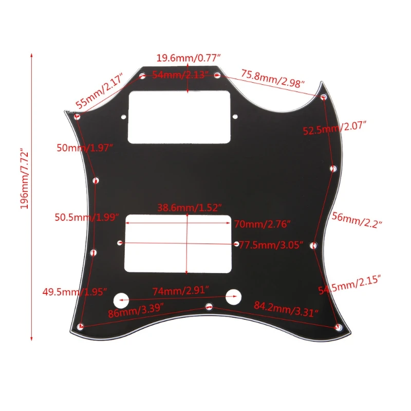 Full Face Pickguard Scratch Plate for SG Style Guitar Parts Replacement