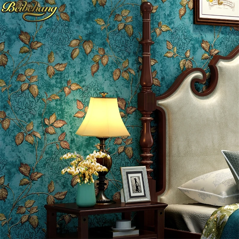 

beibehang Non wovens European Stereo American leaves Wallpaper for Living Room Bedroom Background papel de parede 3D wall paper