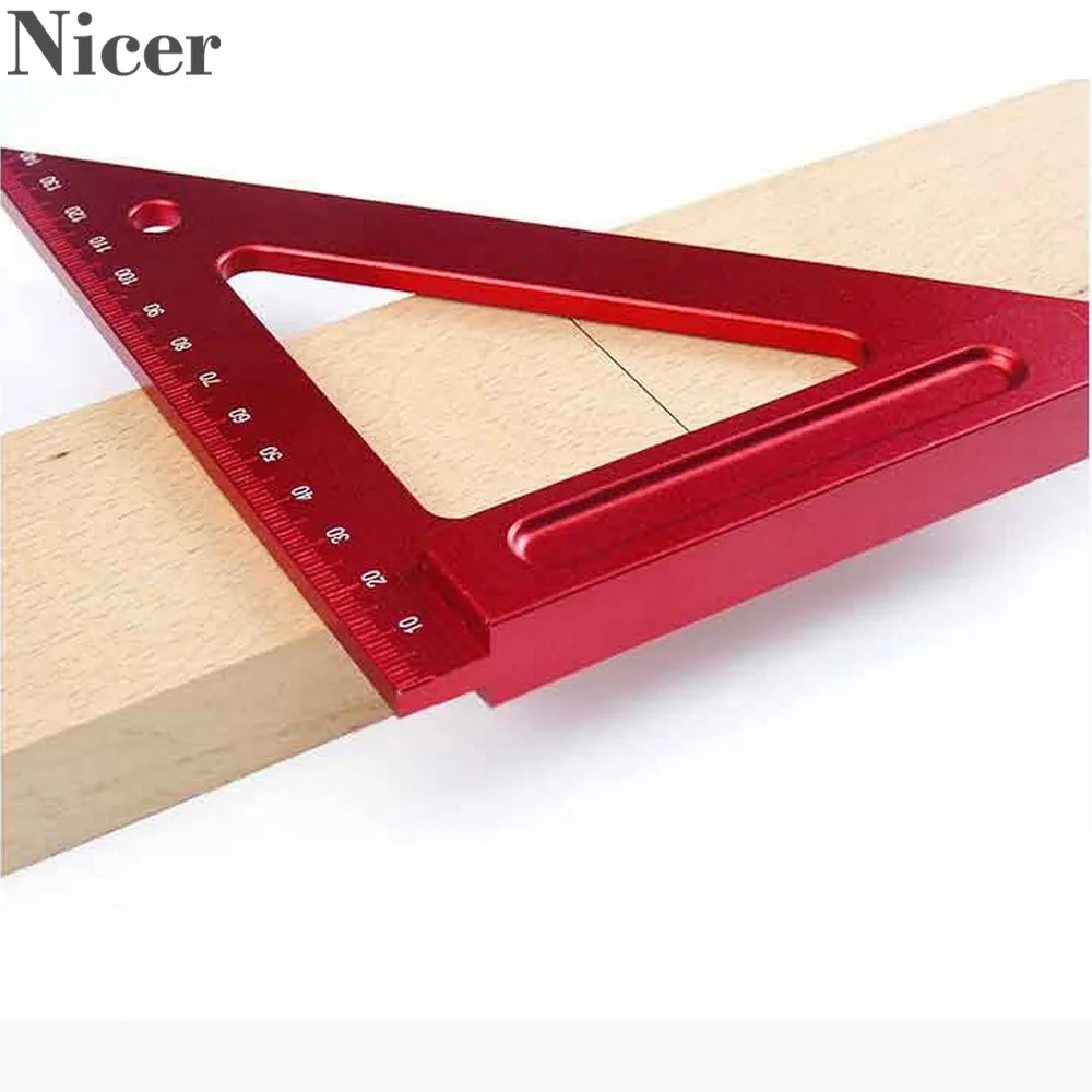 

150MM Woodworking Ruler Scribe Mark Square Ruler Wood Working Measuring Tools Angle Measuring Gauge Tool Red Accessories