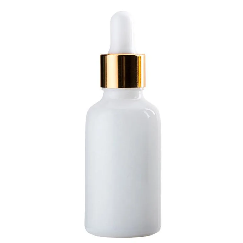 100Pcs White Porcelain Essential Oil Perfume Bottles Liquid Bottle Reagent Pipette Dropper Aromatherapy Jar 5ml-100ml