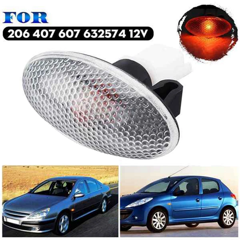 NEW-For Peugeot 206 407 607 Signal Side Marker Light Repeater Lamp Indicator 632574