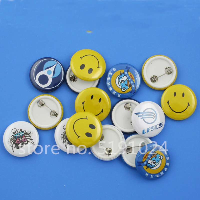 100/lot Plastic Blank Badge Pin Button Parts Supplies for Clothes Badge Button DIY Crafts Materials 25/32/44/58/75MM