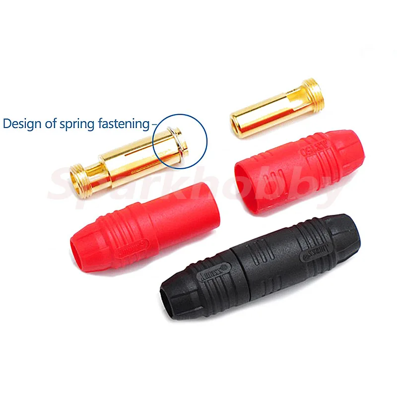 1PC AMASS AS150 7mm Banana Plug 7mm Male and Female Gold Plated High Current Red Balck connector for RC High Voltage Battery