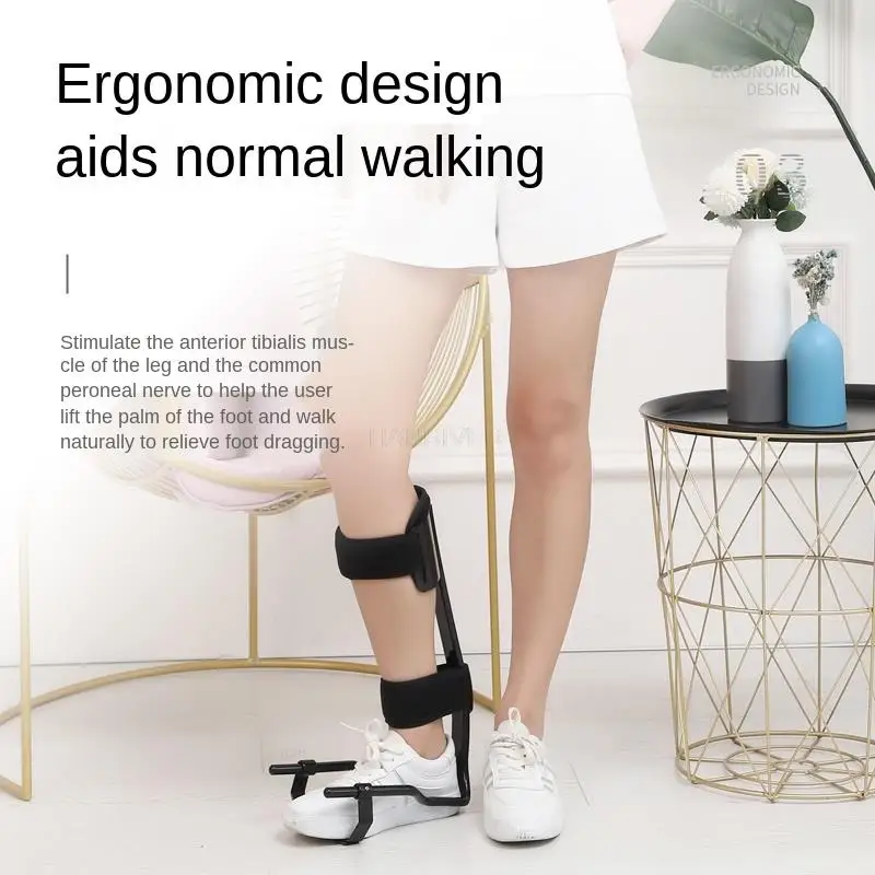 Outside foot drop brace wear corrective stroke hemiplegia rehabilitation foot ankle foot inside and outside with a turn