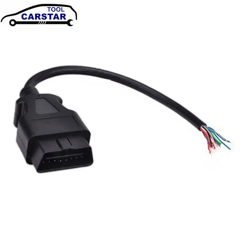 OBD2 profissional 16Pin fêmea/conector macho para abrir o cabo OBDII OBD OBD-ii ODB2 16 pinos OBD 2 adaptador 30CM/60CM comprimento