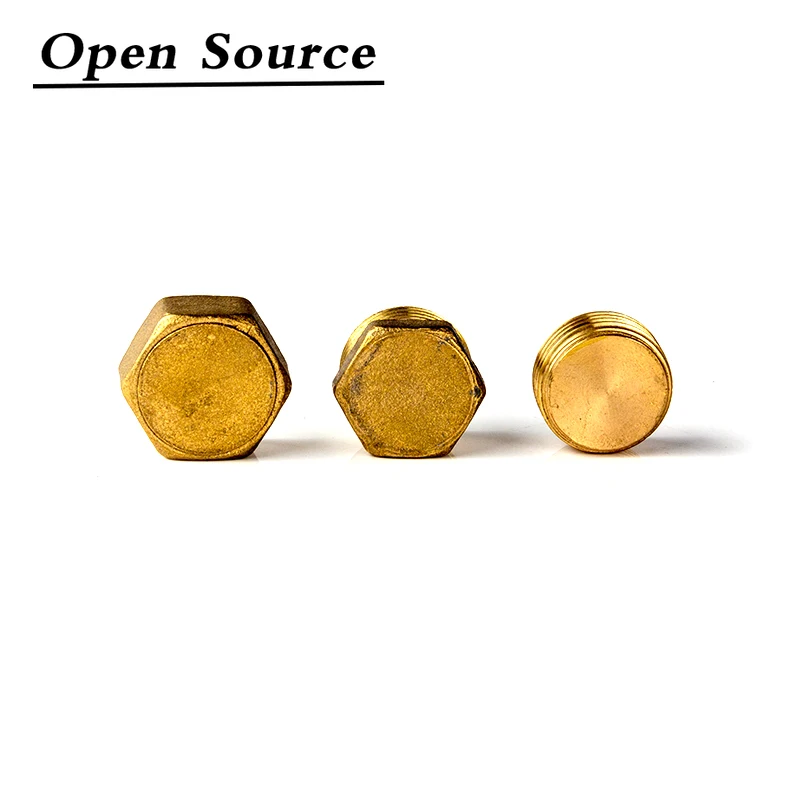 1/8" 1/4" 3/8" 1/2" 3/4"BSP Female Thread/Male thread Brass Pipe Hex Head Brass End Cap Plug Fitting Coupler Connector Adapter