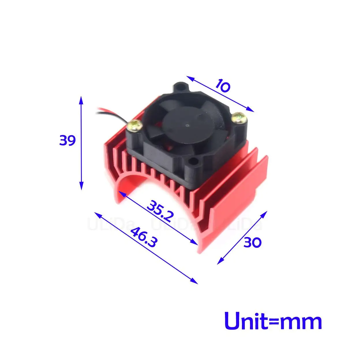 RC Tản Nhiệt Động Cơ Tản Nhiệt Có Quạt Làm Mát Đầu Lỗ Thông Hơi Trên JST 540 550 Kích Thước Cho Địa Hình Himoto 1:10 Xe HSP HPI Wltoys Xe Máy Tản Nhiệt