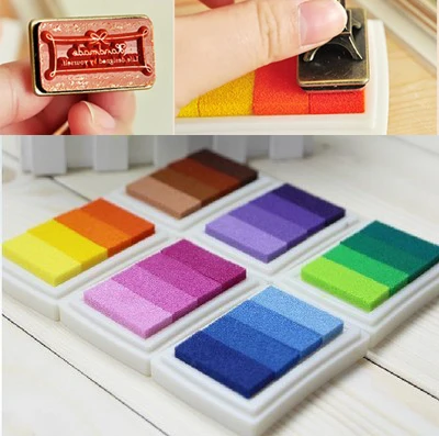 Ink Pad Ink Stamp Pad for DIY Craft Rubber Self Inking Roller Stamps Stationery Album for Scrapbooking Paper Decoration