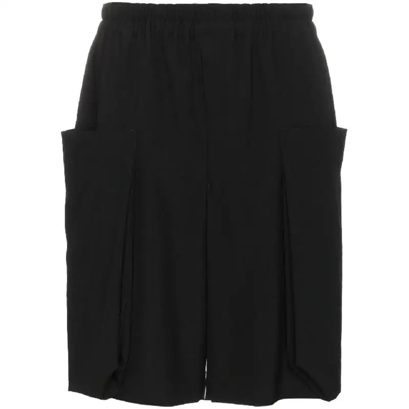 

Men's new hair stylist pure color fashion handmade oversize baggy wide-leg pants in large size stage style casual shorts