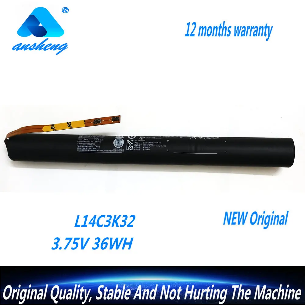 Genuine L14C3K32 Battery For Lenovo YOGA Tablet 2 Pro-1380F 1380 YT2-1380 YT2-1380F Yoga 11-TTH L14D3K32 3.75V 9300mAh