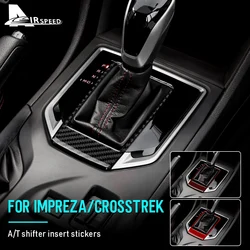 Soft Carbon Fiber For Subaru Crosstrek 2018-2023 Impreza 2017 2018 2019 2021 2022 2023 Car Center Console Automatic Gear Shift