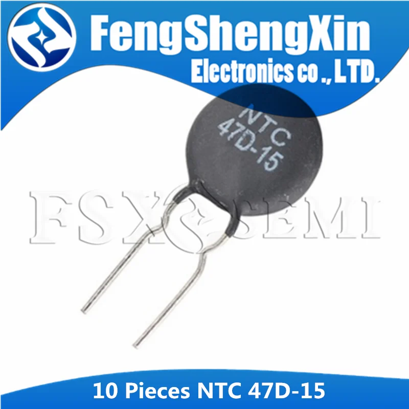 

10pcs New NTC Thermistor Resistor NTC 47D-15 47R Thermal Resistor