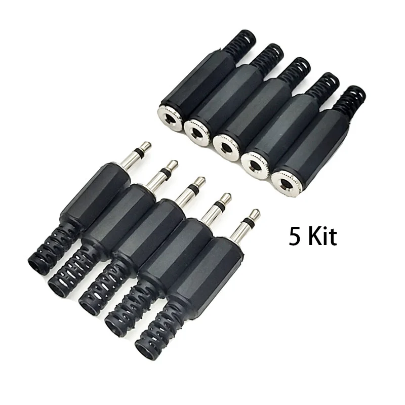 10 Kit3.5mm male headphone audio plug headphone repair female jack connector single dual channel/stereo connector headphone jack