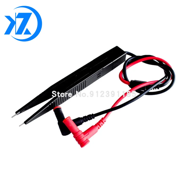 SMD SMT Test Leads Chip Component LCR Testing Tool Multimeter Tester Clip Meter Pen Lead Probe Tweezers Capacitor Resistance