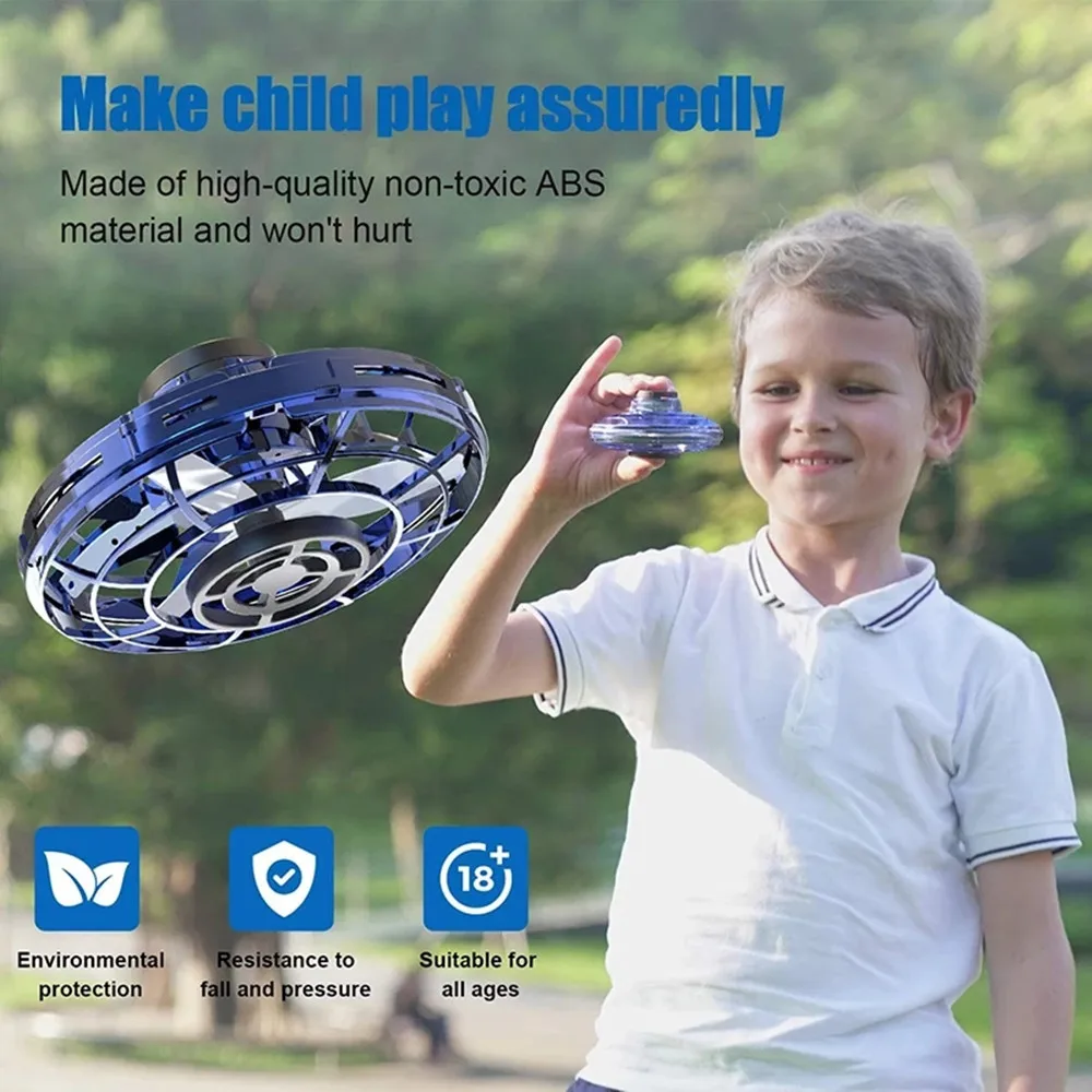 Flynova Flying Spinner Mini UFO Drone Flyorb Fly Fidget Toy Hand Operated Kids Children Adult Toys Dropshipping