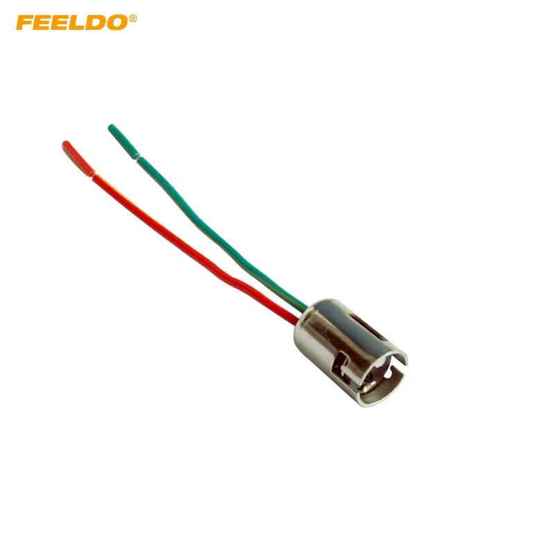 

FEELDO 2pcs Car BAY15D LED Bulb Replacement Socket Holder Adapter Plug With Extension Wire Harness #CA958