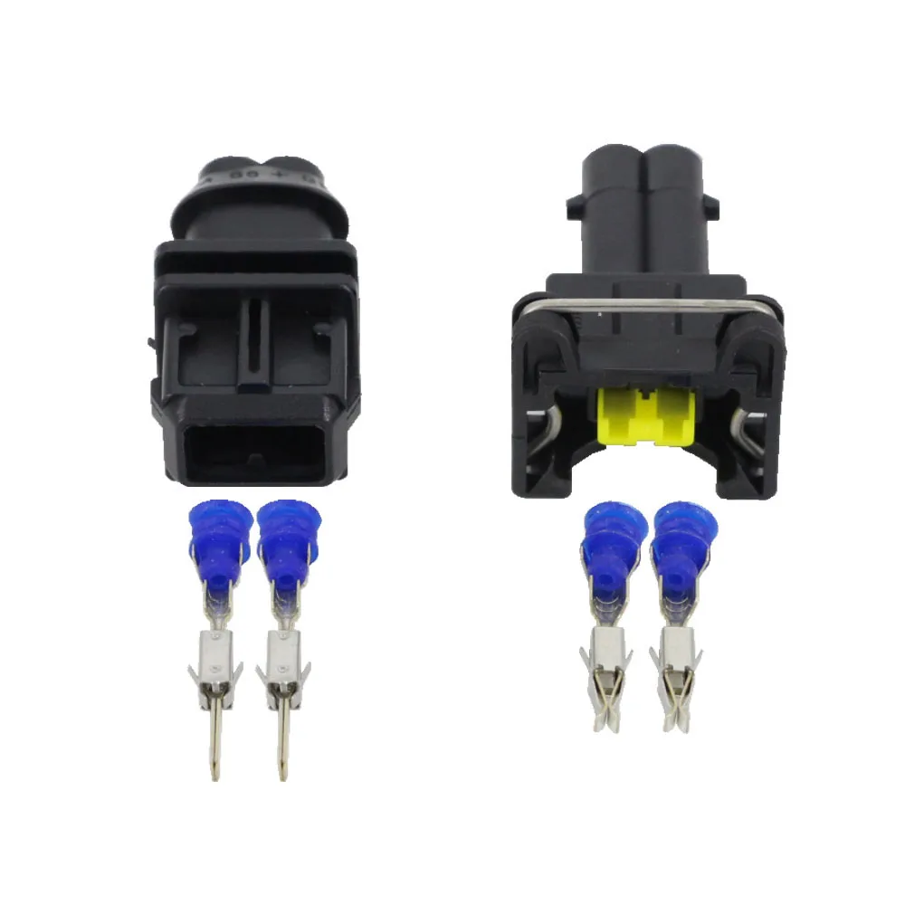 5 Sets 2 Pin Waterproof Automotive Connector With Terminal Plug DJ7023C-3.5-11/21 Harness Connector Plug 2P