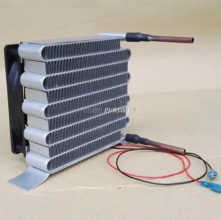 WT1232S1 mini condenser radiator refrigerator freezer air-cooled water-cooled aluminum fin copper tube heat exchanger with fan