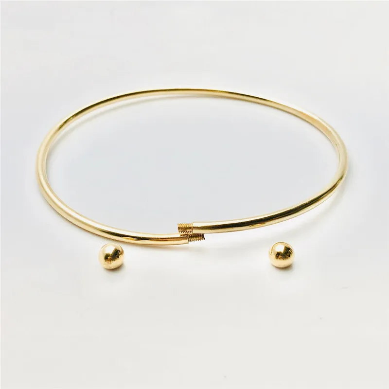 14K Goldfilled 7 Zoll Flex-Armreif 2,3mm mit Gewindekugeln Armband Handgemachter Schmuck Boho Charms Armbänder DIY Schmuckzubehör – Detail 16