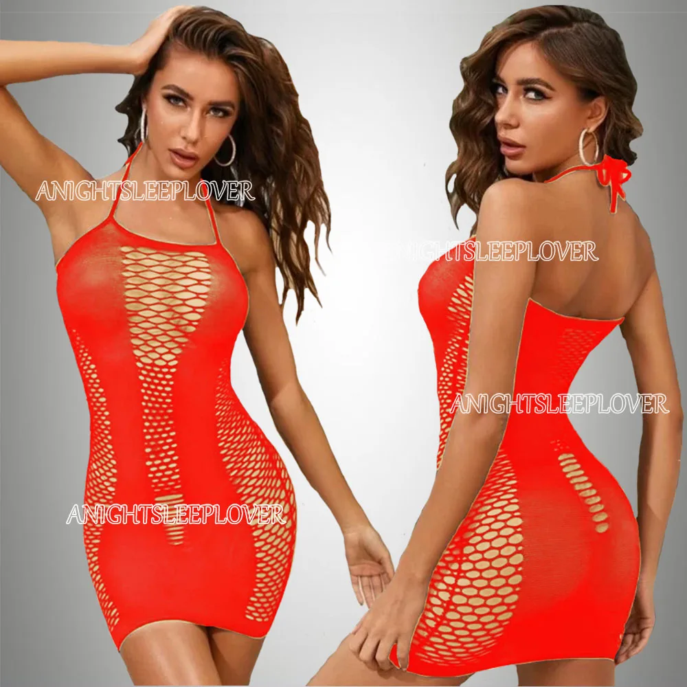 Red Porno Transparent Underwear Dresses Babydoll Lingerie Sleepwear Dress Hot Women Fetish Baby Doll Sexi Teddy Erotic Plus