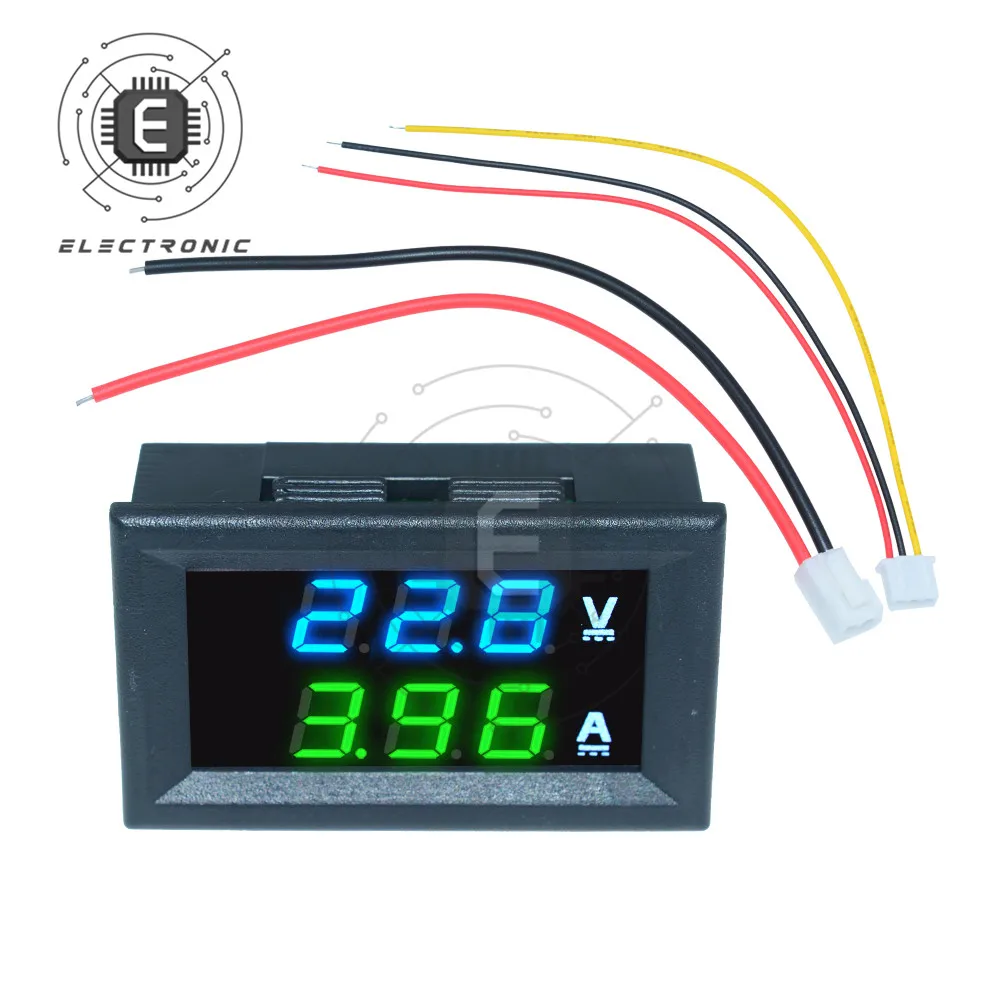 Mini Digital Voltmeter Ammeter DC0-100V 10A 50A 100A Voltage Current Meter Tester Volt Regulator 0.56\