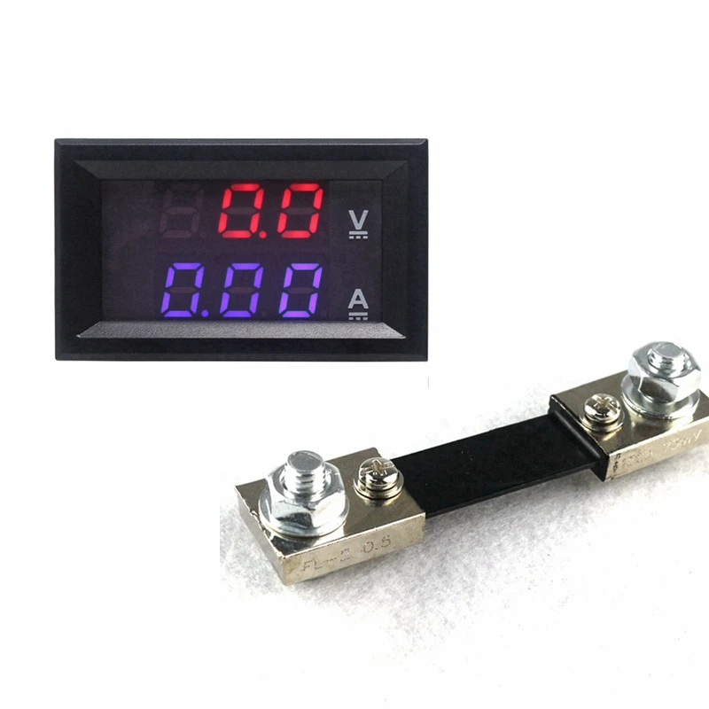 2 in1 DC Volt Amp Meter Dual Digital Display Voltmeter Ammeter 0.28\