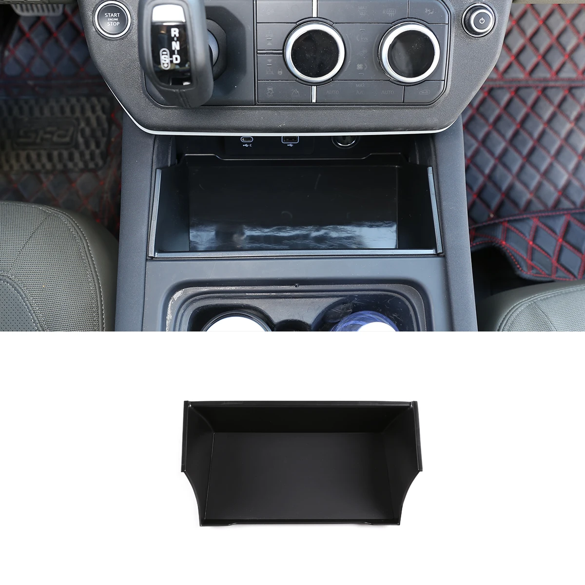 For 20-24 Land Rover Defender car Center Console Armrest Storage Box Phone Tray Glove Organizers Box Interior accessories