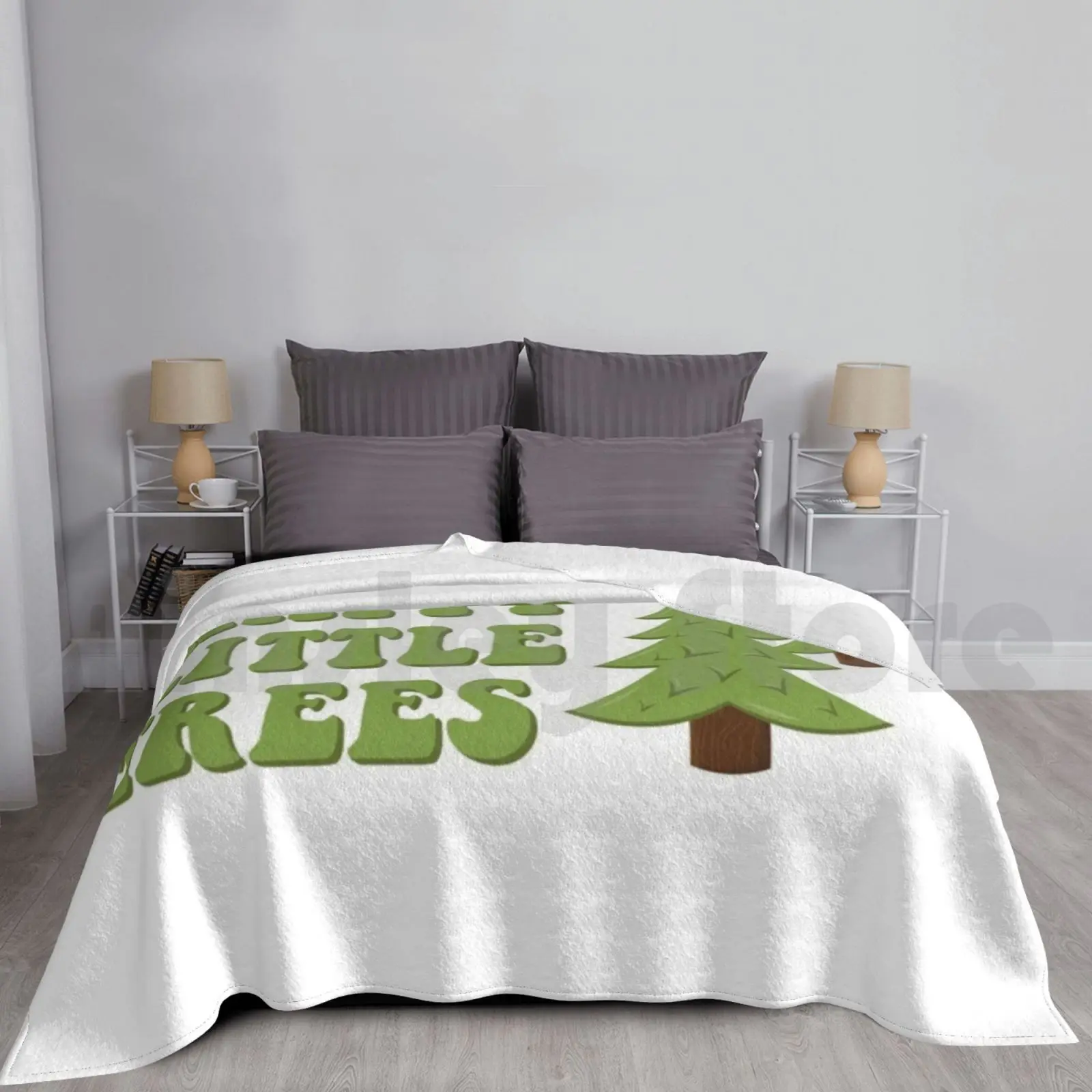 Cobertor de árvores felizes, super macio, quente, leve, fino, árvores felizes, bob ross, bob ross, árvores felizes, engraçado