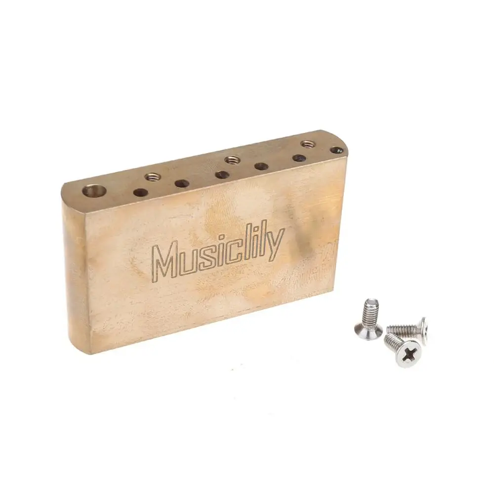 Musiclily Ultra 10.5mm Brass 42mm Standard MIM Tremolo Block for Mexico Fender ST and China made Squier Classic Vibe/Speical