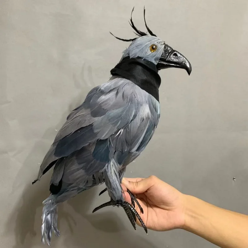 creative real life eagle model foam&feather simulation gray eagle gift about 40cm xf2328