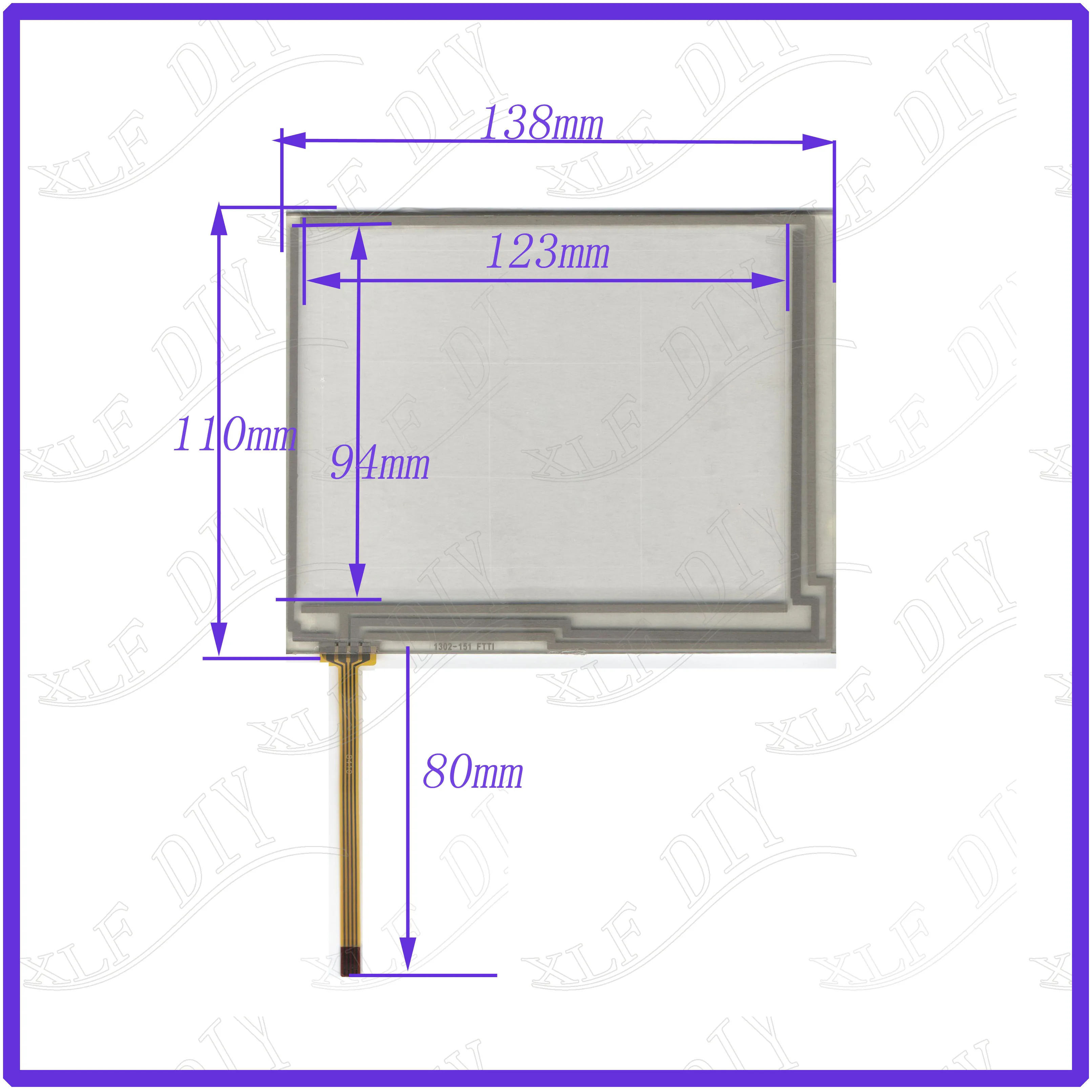 

ZhiYuSun 1302-151 Touch Screen 138*110mm for 5.8 compatible 1302 151 this is compatible