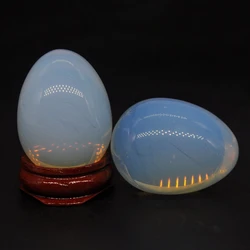 30x40mm Opalite Egg Shaped Stone Healing Natural Crystal Kegel Massage Accessory Minerale Gemstone Spiritual Home Decoration