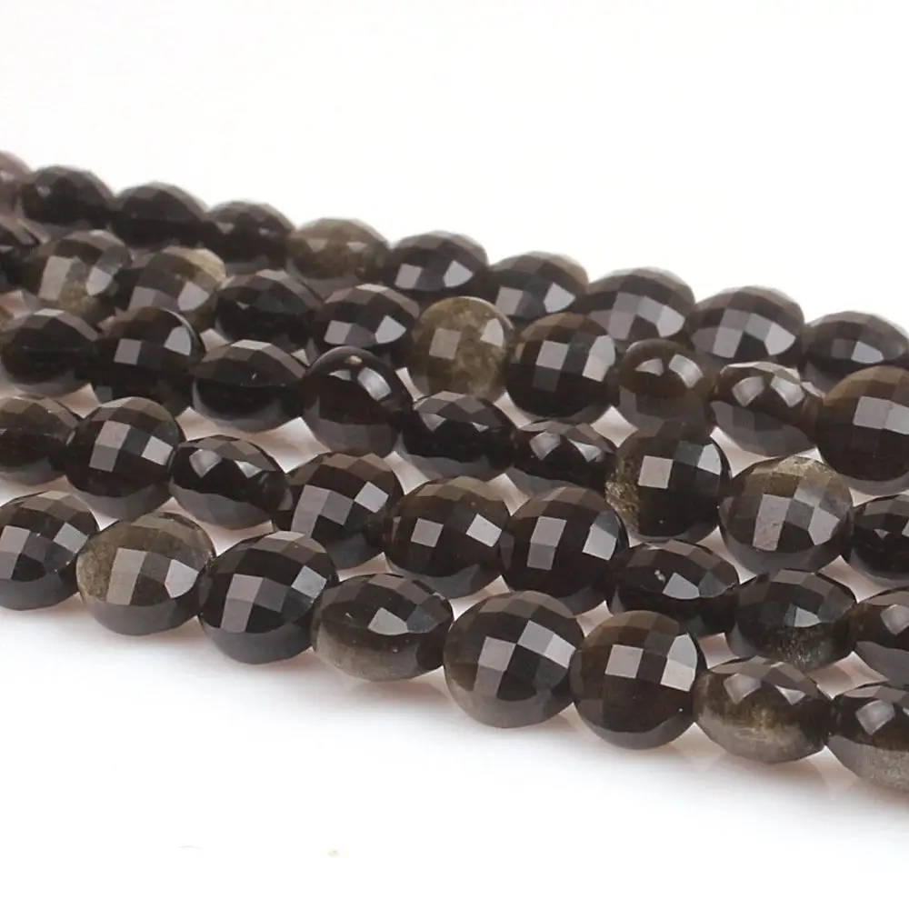 Wholesale Natural Round Flat Faceted Stone Loose Beads  Gemstone high quality 6mm For Necklace Bracelet DIY Jewelry Making