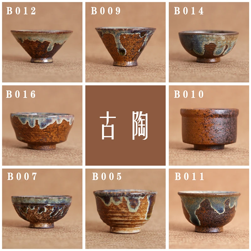 |pottery sample tea cup Japanese wood to burn firewood ceramic art charm of ceramic cup built fleshy flowerpot noggin