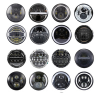 FADUIES 2Psc 7 Inch LED Headlight H4 Hi-Lo Beam With Halo Angel Eyes For Lada 4x4 urban Niva Jeep JK Land rover defender Hummer