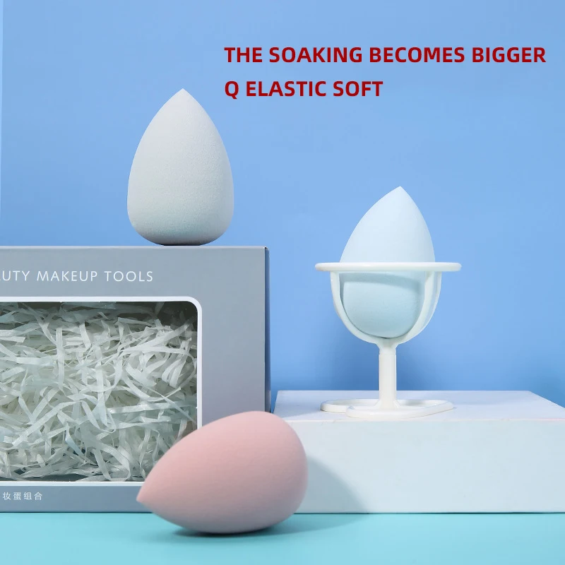 Esponja de maquillaje suave, utensilio para mezclar y quitar cosméticos, 3 unidades