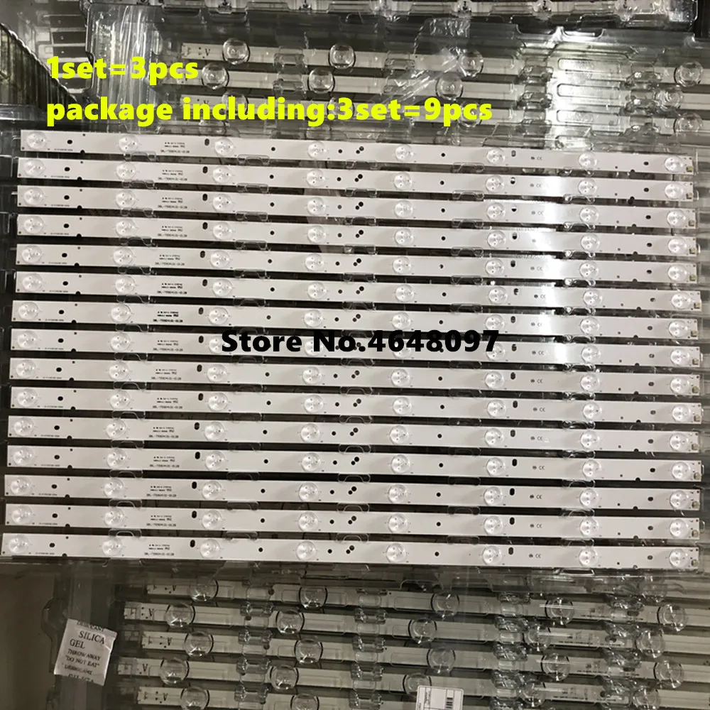 

1set=9pcs LED Backlight strip for JS-KY22EECD-0001 JS-KY23EECD-0001 3BL-T5904101-012B 3BL-T5904101-010B