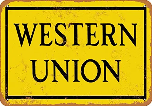 

Металлический знак-Western Union-винтажный Настенный декор для украшения кафе, пивного бара