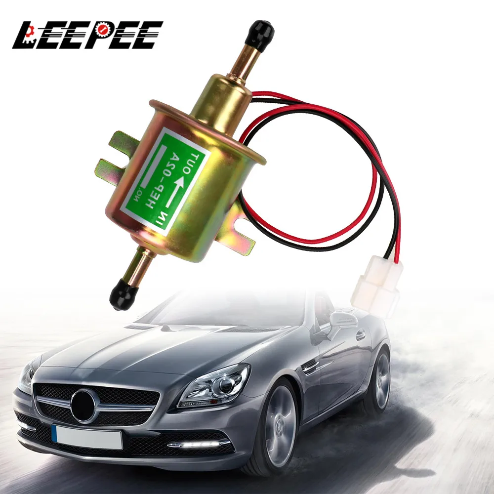 HEP-02A 12V Electric Petrol Fuel Pump For Car Carburetor Motorcycle ATV Bolt Fixing Wire Diesel Low Pressure Car Supply System