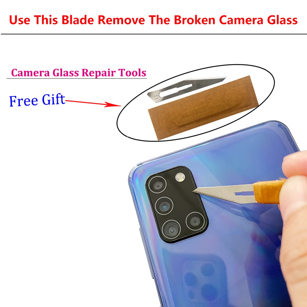 NEW Rear Camera Lens Glass Lens Back Camera Glass Replacement For Samsung A01 A11 A21 A31 A41 A51 A71 A10S A20S A30S A50S A70S