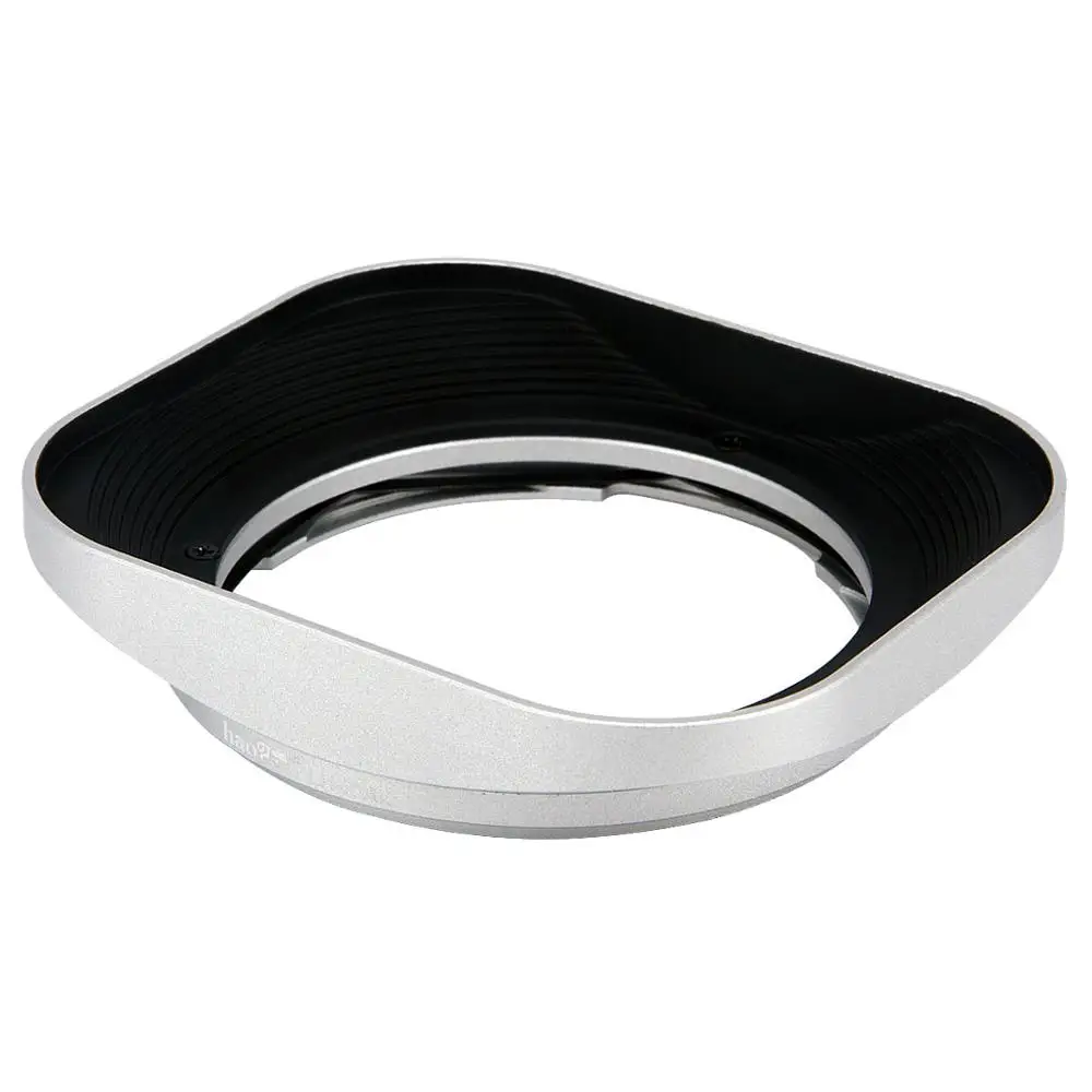 Haoge LH-ZV06 Square Metal Lens Hood for Carl Zeiss Distagon T* 2.8/21 21mm f2.8 ZM, C Sonnar 1.5/50 50mm f1.5 ZM Lens silver