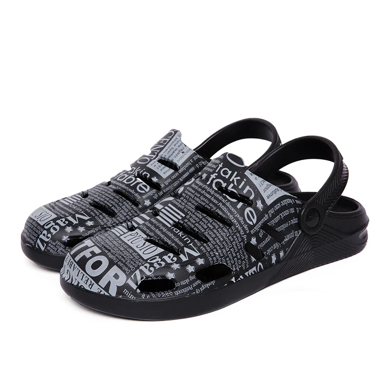 Summer Men's Garden Clogs Camouflage Printing Clog Casual EVA Injection Sandal Male Beach Slippers Water Pool Swimming Shoes