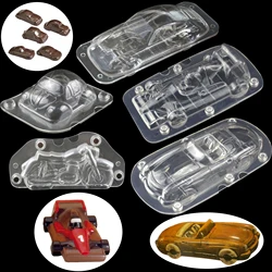 3D car shape  Polycarbonate Chocolate Moulds Chocolate Candy Bars Molds Tray Polycarbonate Plastic Form Flowers Baking Pastry Ba