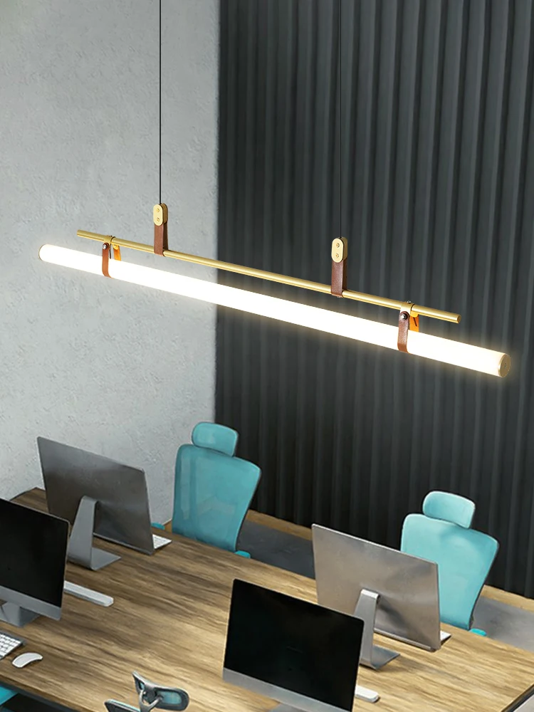 Minimalist dining room pendant lamp Nordic dining table modern minimalist design tube pendant light