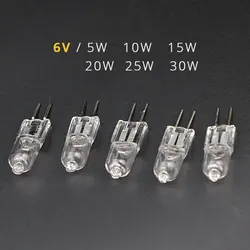 50PCS Microscope lamp lighting Halogen lamp bubble 6V 5W 10W 15W 20W 25W 30W G4 Light Bulbs Halogen Lamps