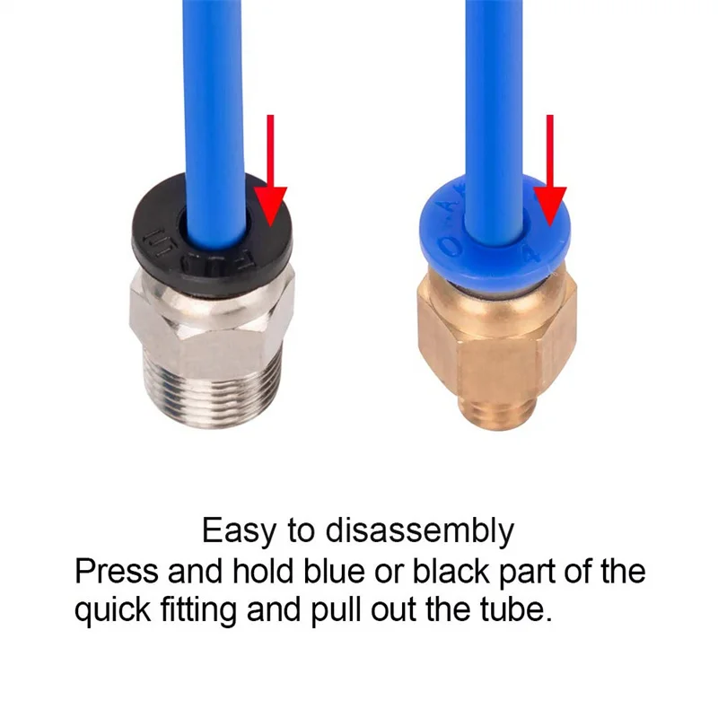 10/20 teile/los PC4-M6 Pneumatische Fitting und 5 Pcs PC4-M10 Pneumatische Fitting für Creality Ender 3/Pro Ender 5 CR-10/10S 3D Drucker