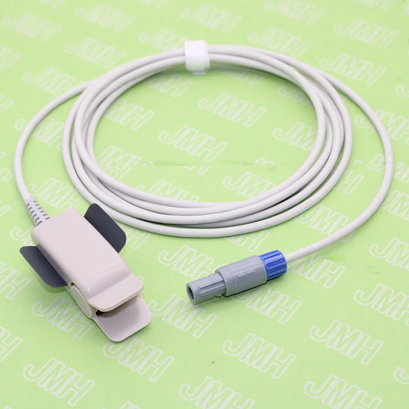 For double groove Edan Pulse Oximeter monitor the Adult/Pediatric/Neonate spo2 sensor,6pin redel finger probe cable.