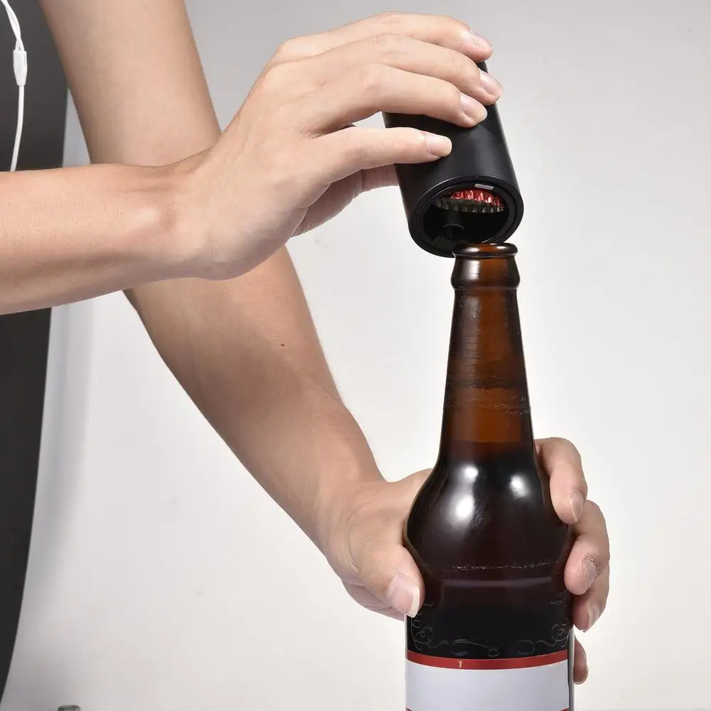 Automatic Pop-up Bottle Opener Push Down Beer Soda Cap Opener Household Party Portable Beer Corkscrew Kitchen Accessories