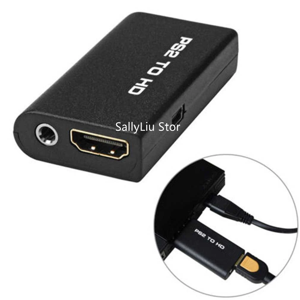 For PS2 to HDMI-compatible Adapter to Display Port Male Female Converter Cable Adapter Audio Connector for HDTV PC Play